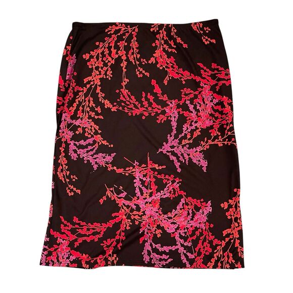 Rampage Womens Skirt Sz Large Knee-Length Y2k 2000's 90's Floral Retro Career - Picture 3 of 11